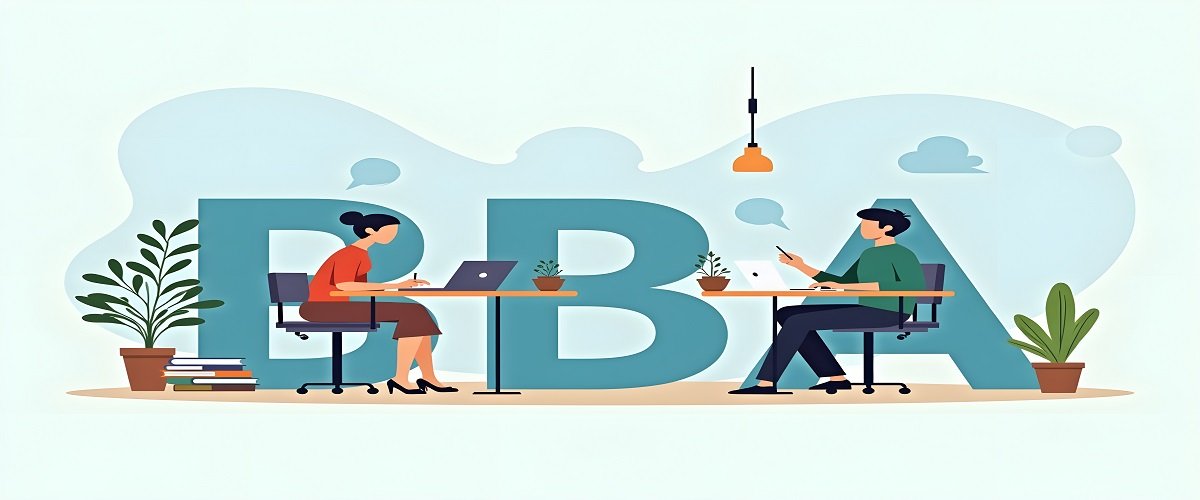 BBA or bachelor of business administration is a university program for business and economics, people learn to get a degree master of business administration or MBA.